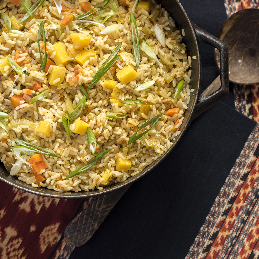 Riz créole à la mangue d&amp;#39;Ethné - Recette | Épices de cru